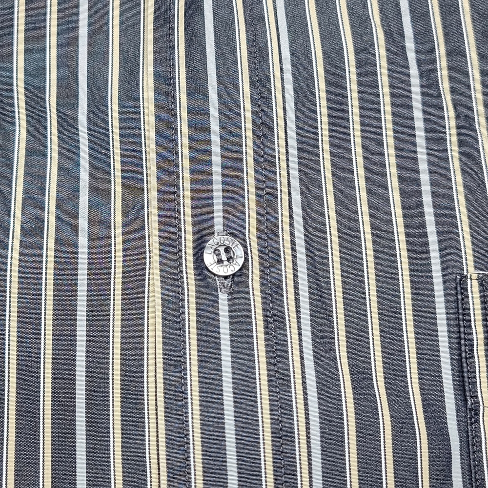 Lacoste Striped Oxford Button Down Collared Dress… - image 4